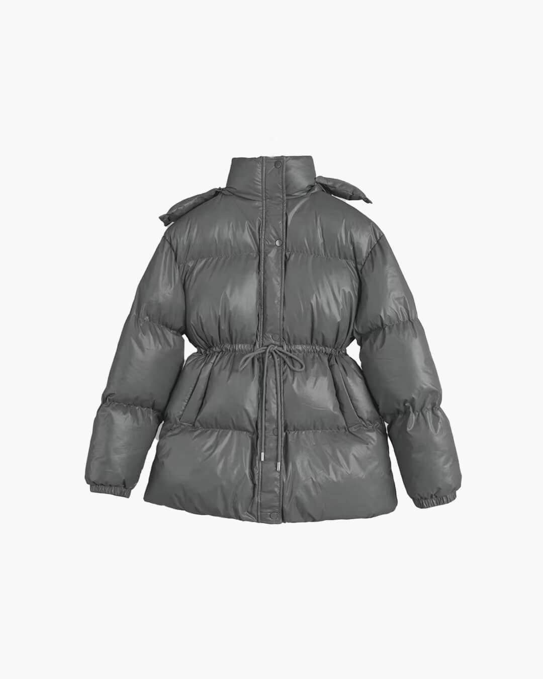 Seame CH - Brianna Drawstring Hooded Puffer Coat - Jackets - tN1762253591251008983