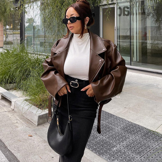 Seame CH - Kailene Vegan Leather Jacket - Jackets - 3256809437892073-;Ub1757492446195311255