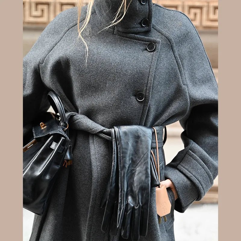 Seame CH - Sophia Long Belted Trench Coat - Coats & Jackets - fC1762845536341292758