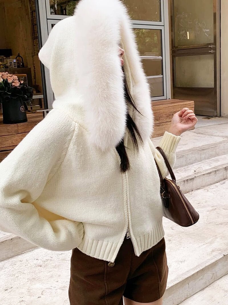 Seame - Alison faux fur Jacket Black S