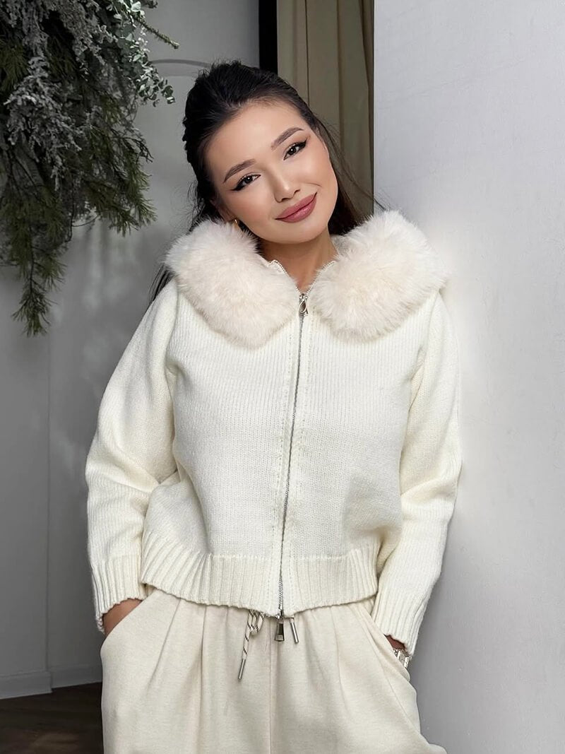 Seame - Alison faux fur Jacket Black S