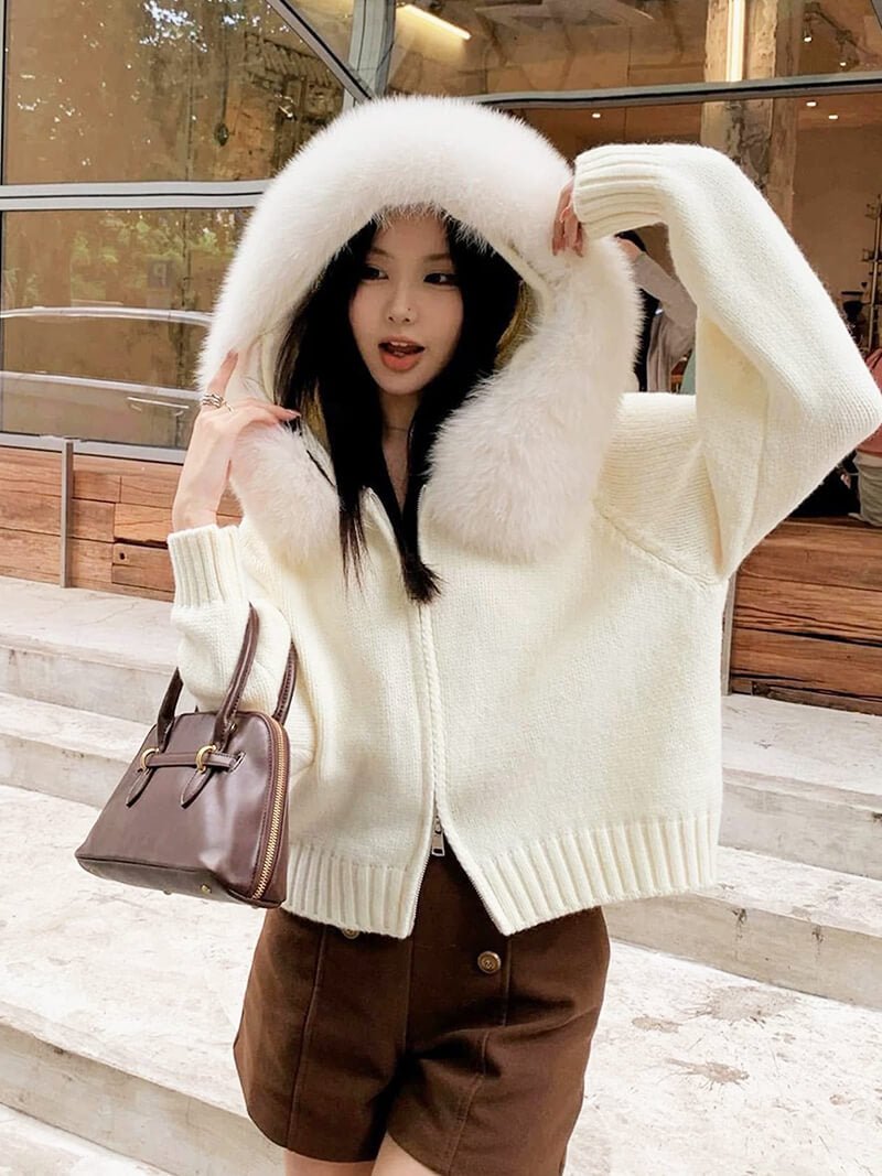 Seame - Alison faux fur Jacket Black S