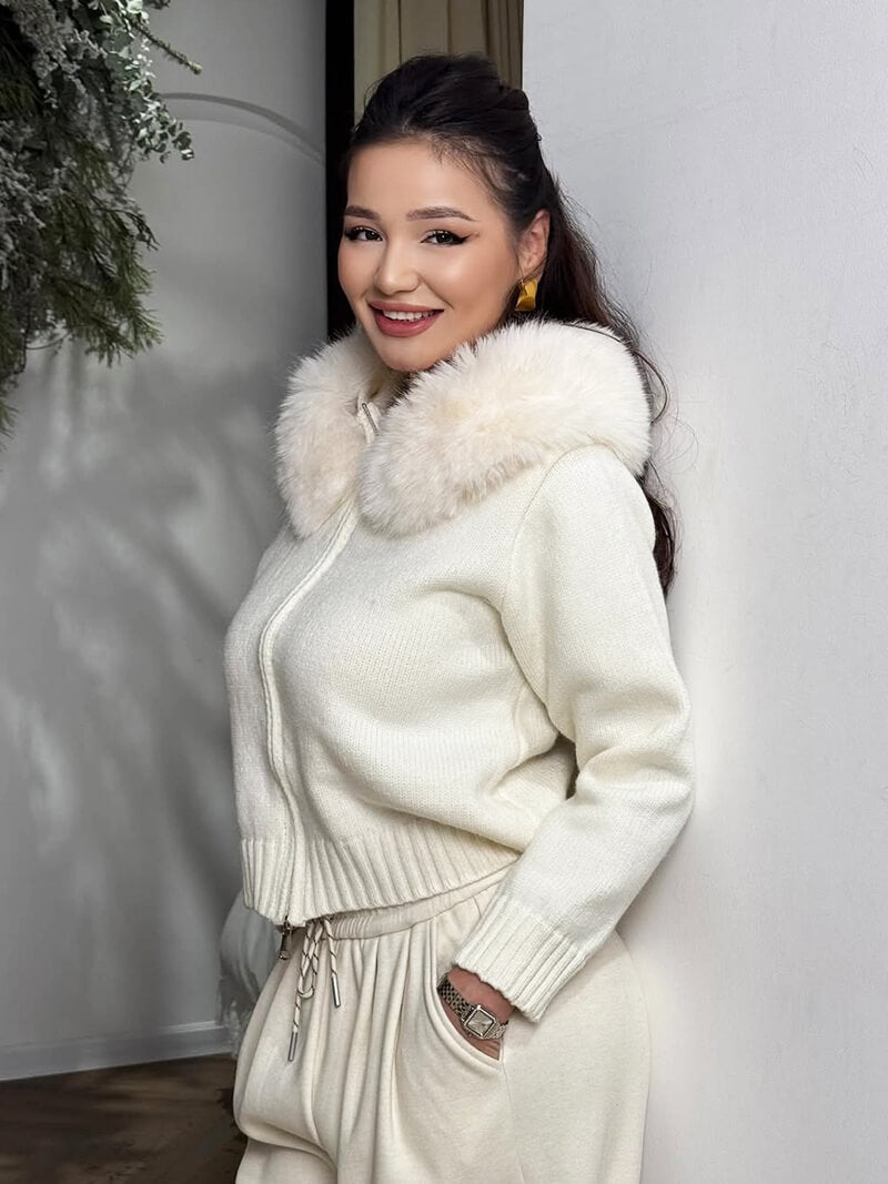 Seame - Alison faux fur Jacket Black S