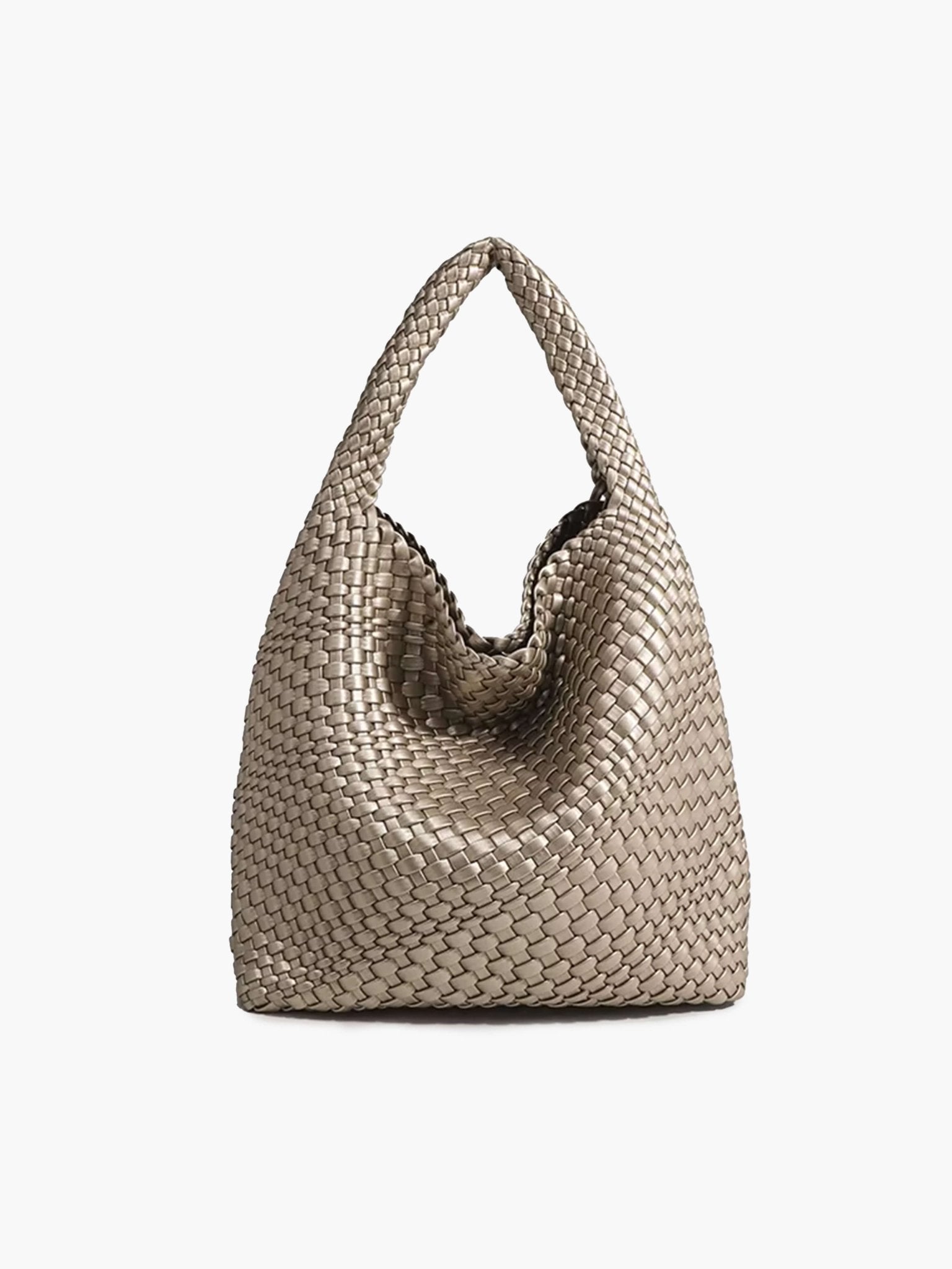 Seame - Cara Woven Shopper Bag Medium Beige Medium