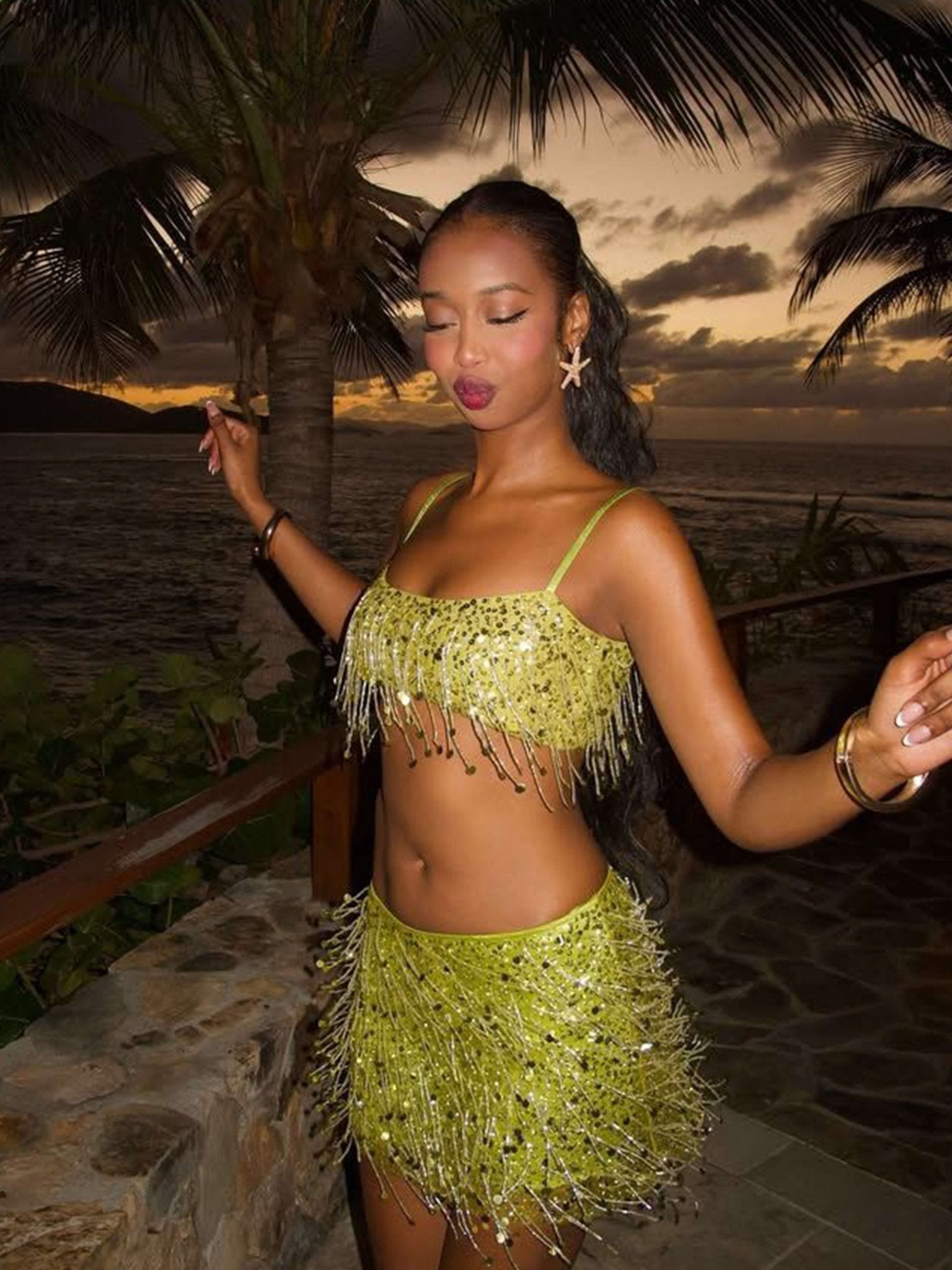 Seame - Claire Sequin Set Green S