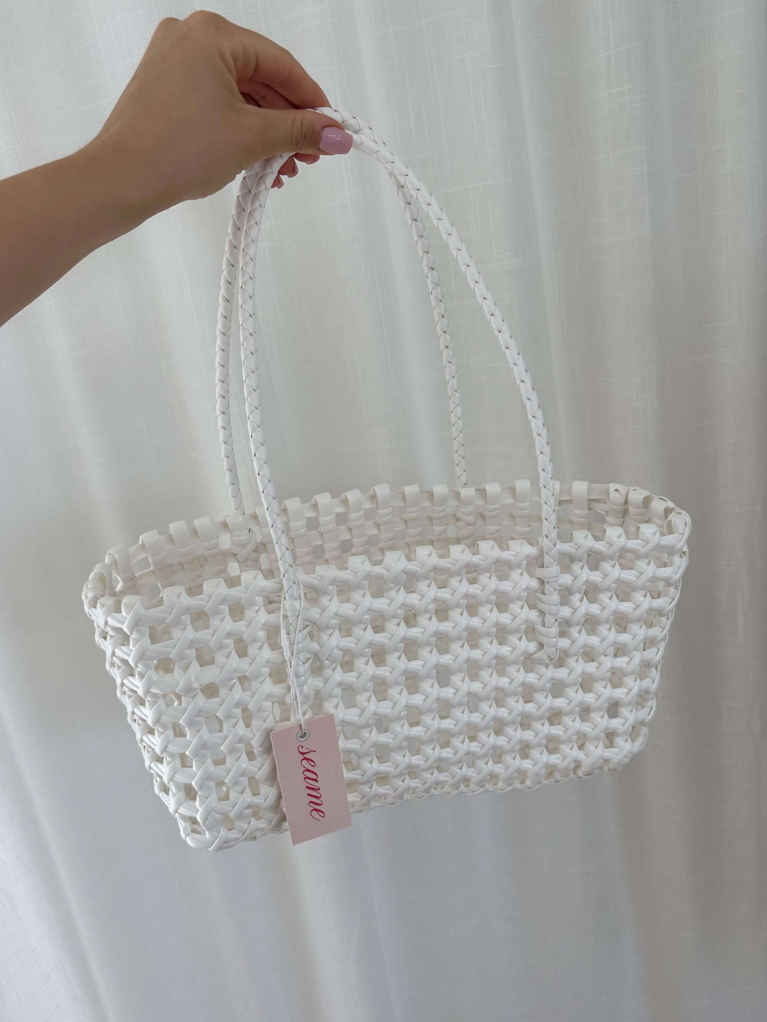 SEAME - Crishell Hollow Woven Bag Black