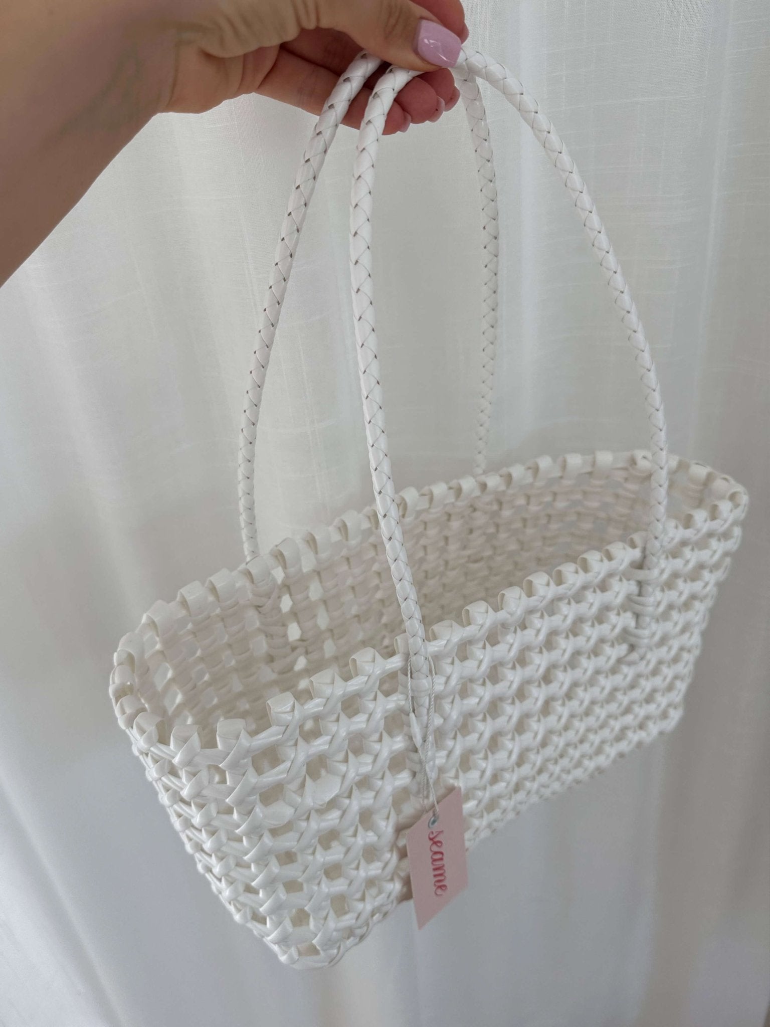 SEAME - Crishell Hollow Woven Bag Black