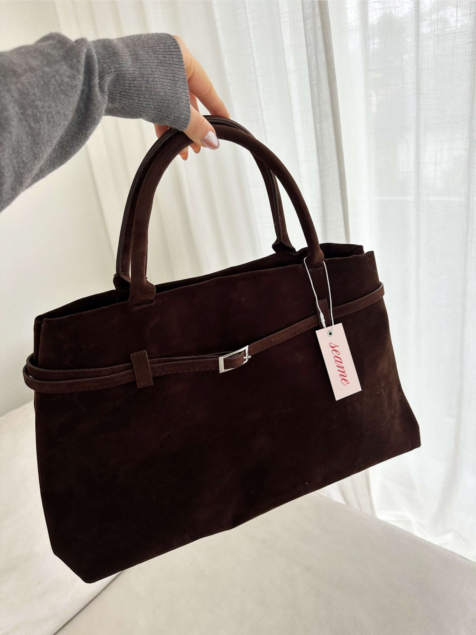 Seame - Dalila Suede Bag Beige Regular