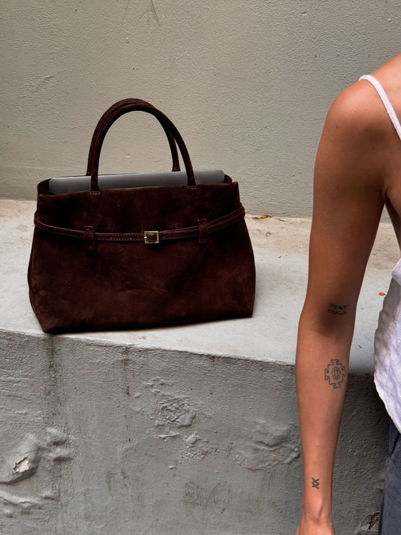 Seame - Dalila Suede Bag Beige Regular