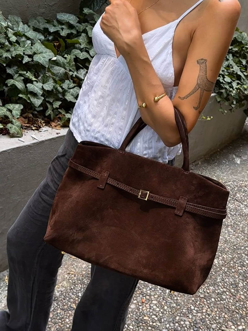 Seame - Dalila Suede Bag Beige Regular