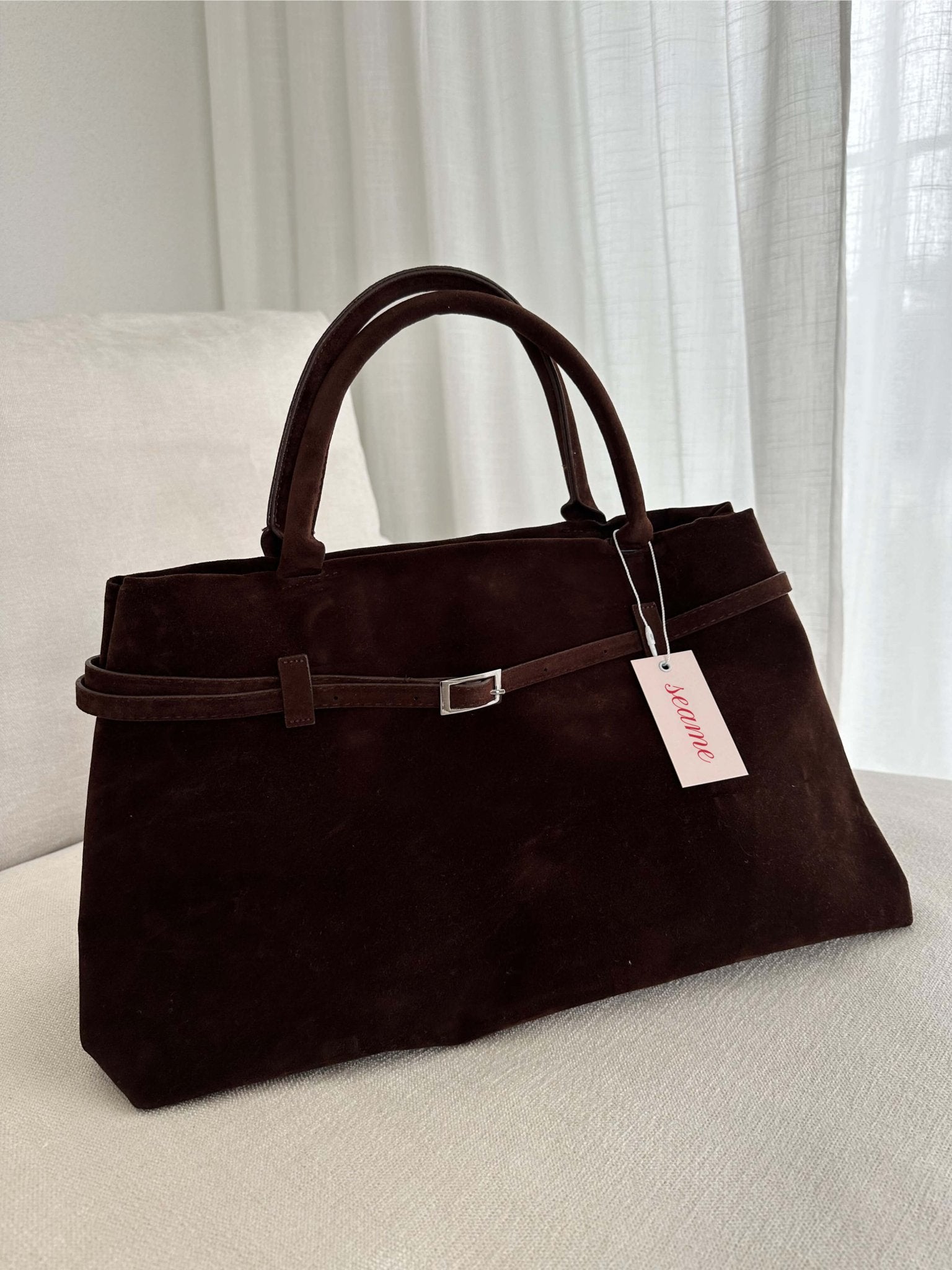 Seame - Dalila Suede Bag Beige Regular