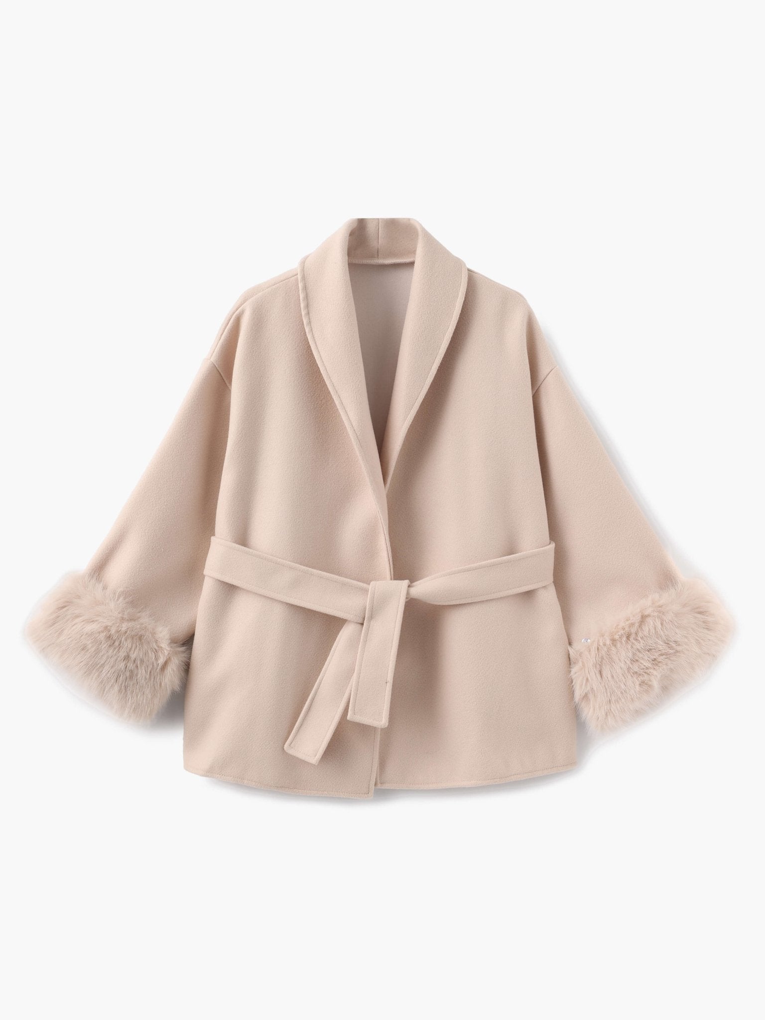 Seame - Grace Faux Fur Coat Beige S