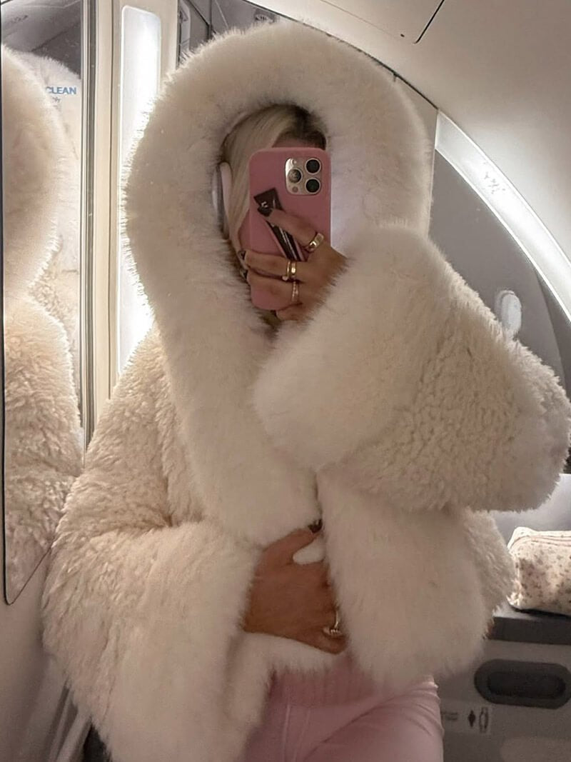 Seame - Henna Faux Fur Jacket White S