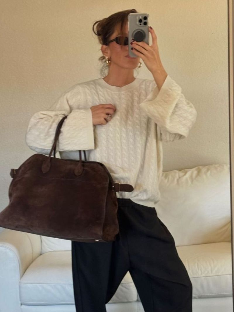 Seame - Henna Shopper Bag Suede Brown