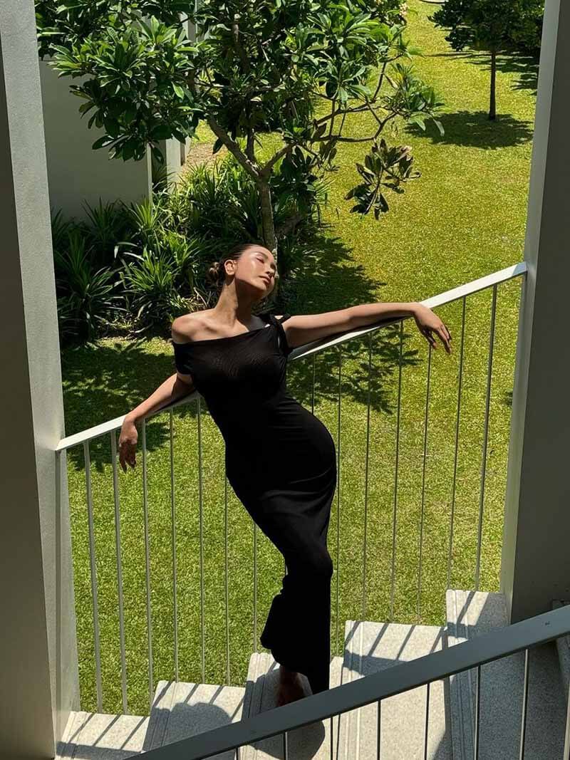 Seame - Kylie twisted maxi dress Black S