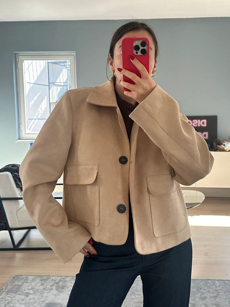 Seame - Marissa Faux Suede Jacket S