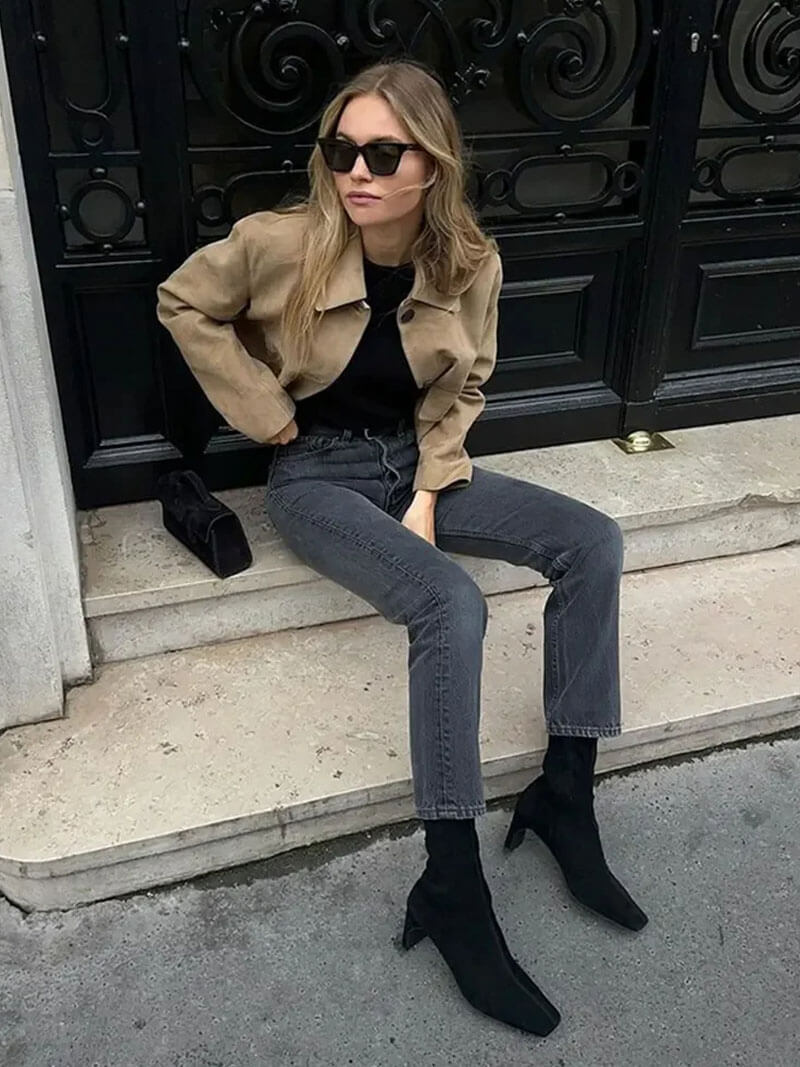 Seame - Marissa Faux Suede Jacket S