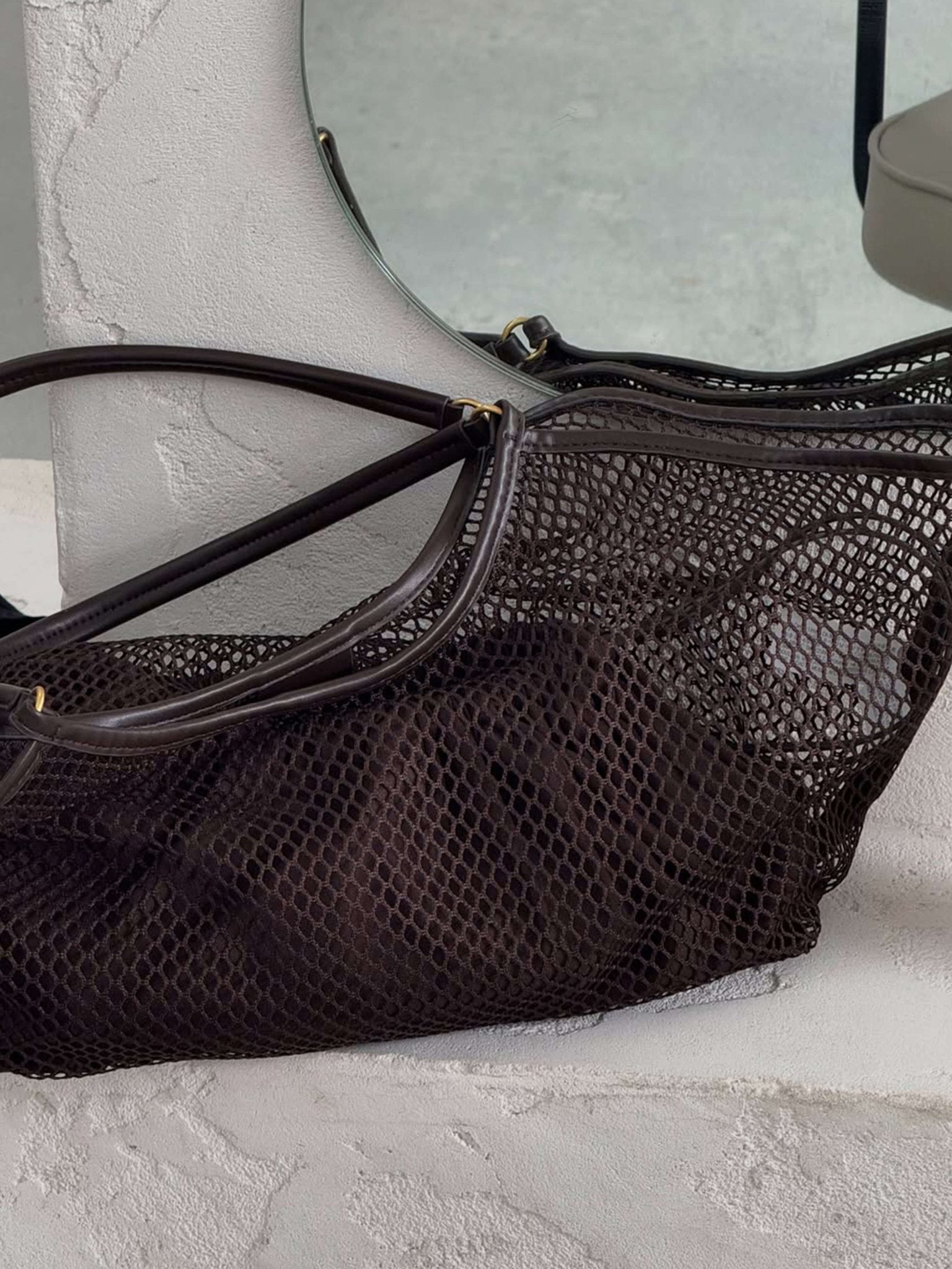 Seame - Maya Mesh Shopper Bag Brown Regular