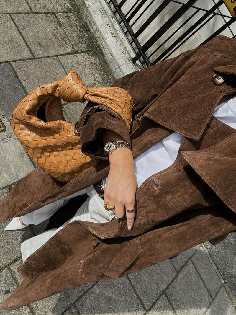 Seame - Molly faux suede Trenchcoat S
