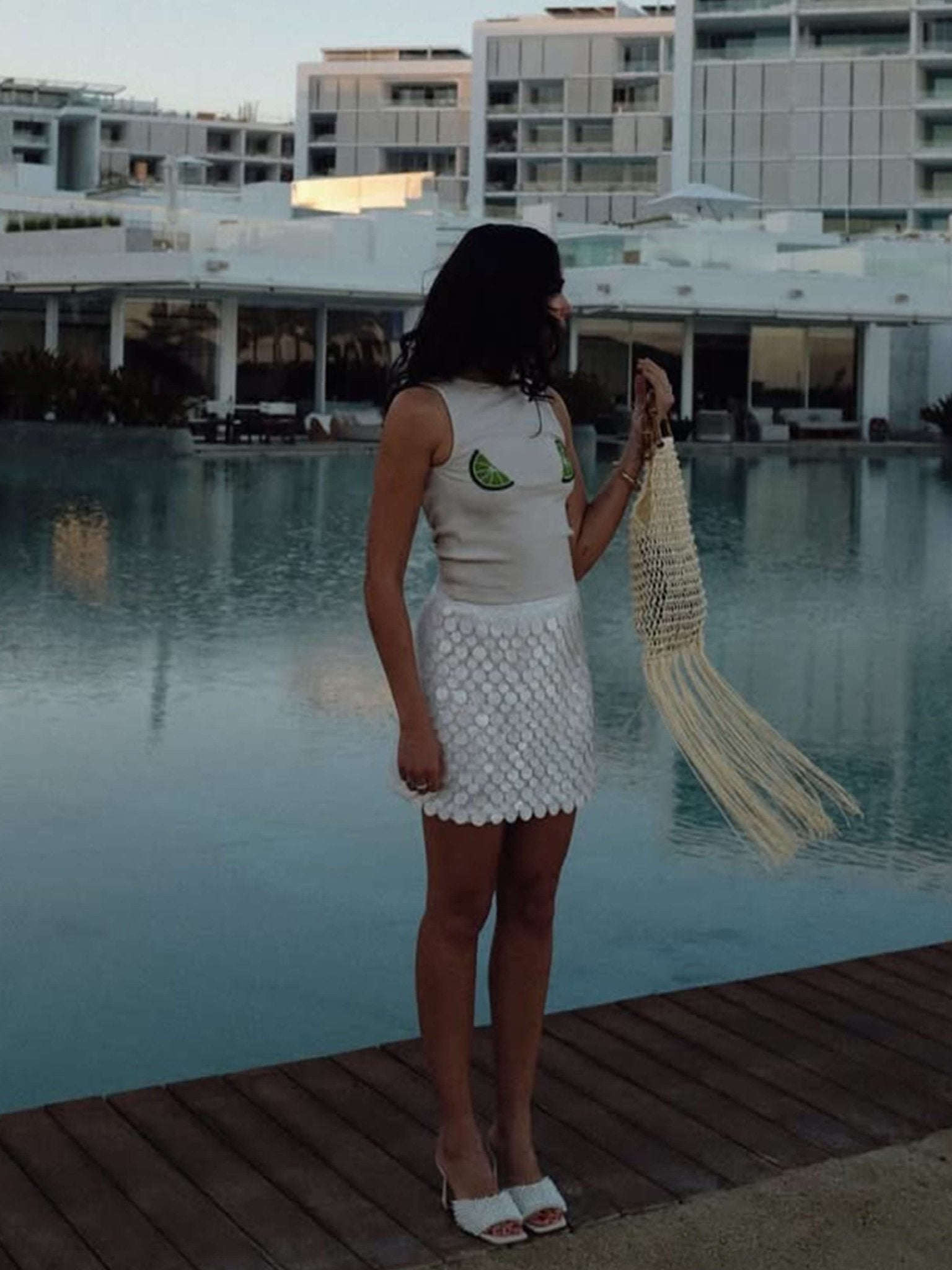 Seame - Rain Shell Mini Skirt White S