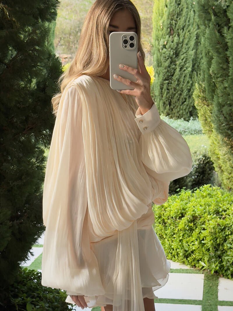 Seame - Rosella Mini Dress Apricot S