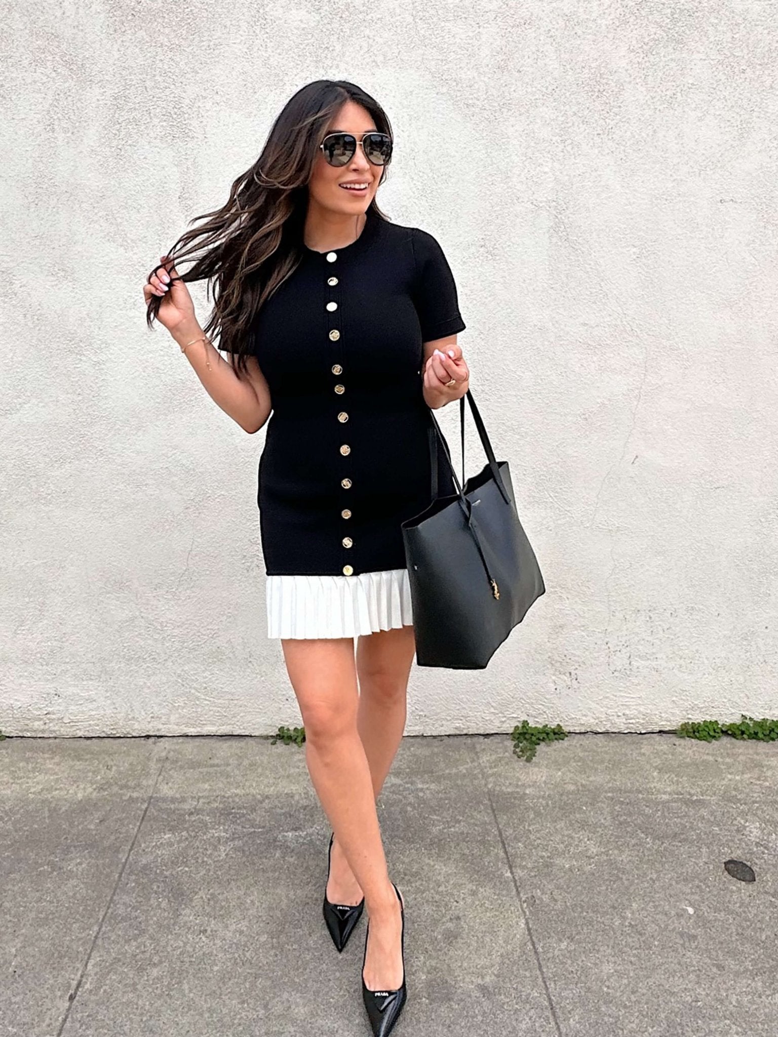 Seame - Sandra Mini Dress Black S