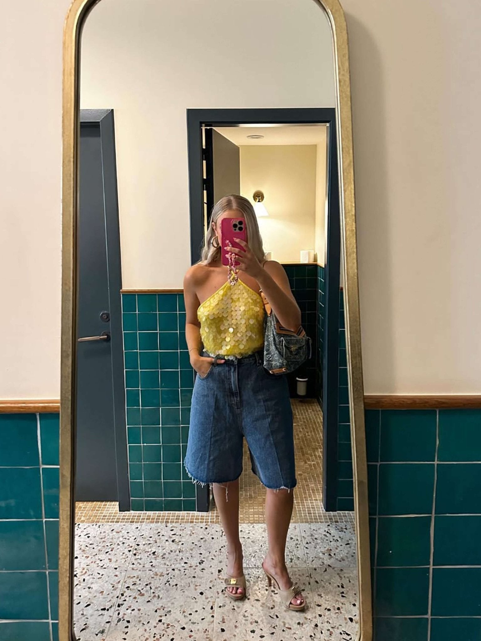 Seame - Ynah Sequin Top Pink S
