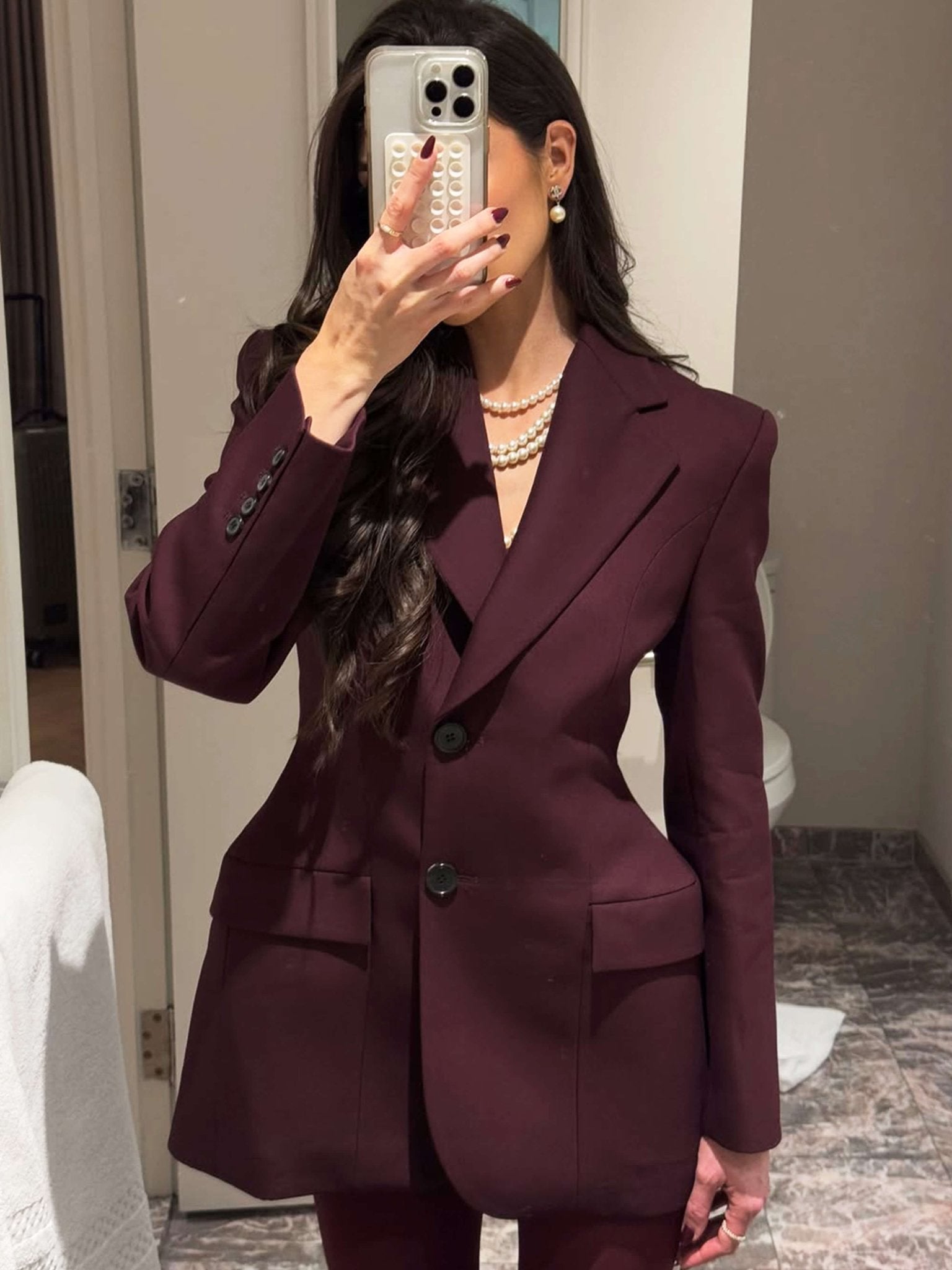 Seame - Zarla Long Sleeve Blazer Black S