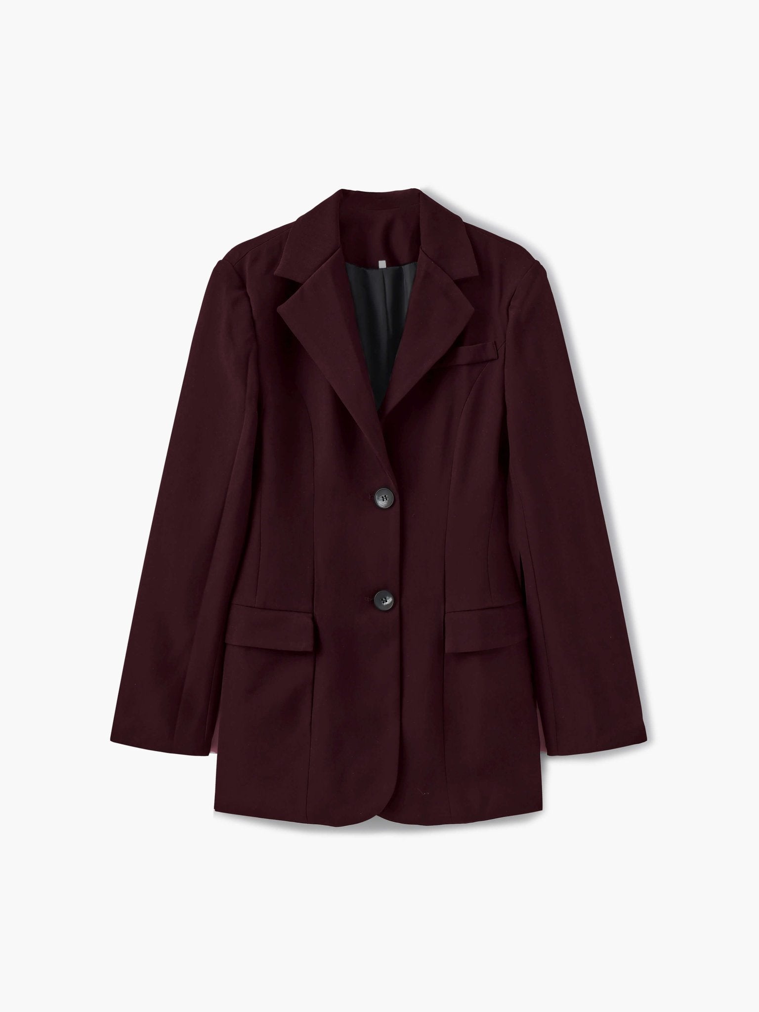 Seame - Zarla Long Sleeve Blazer Burgundy S